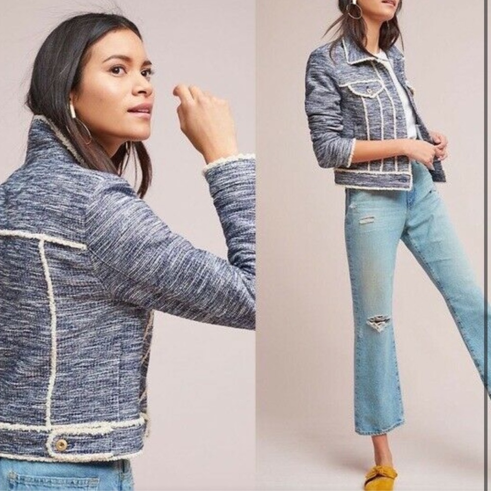 Anthropologie Ett Twa tweed trunk jacket